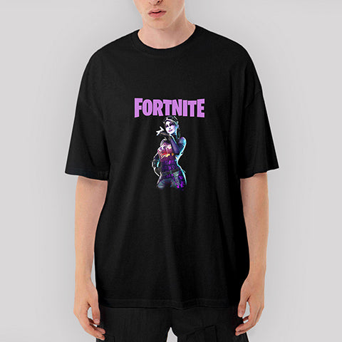 Fortnite Dark Bomber Oversize Siyah Tişört