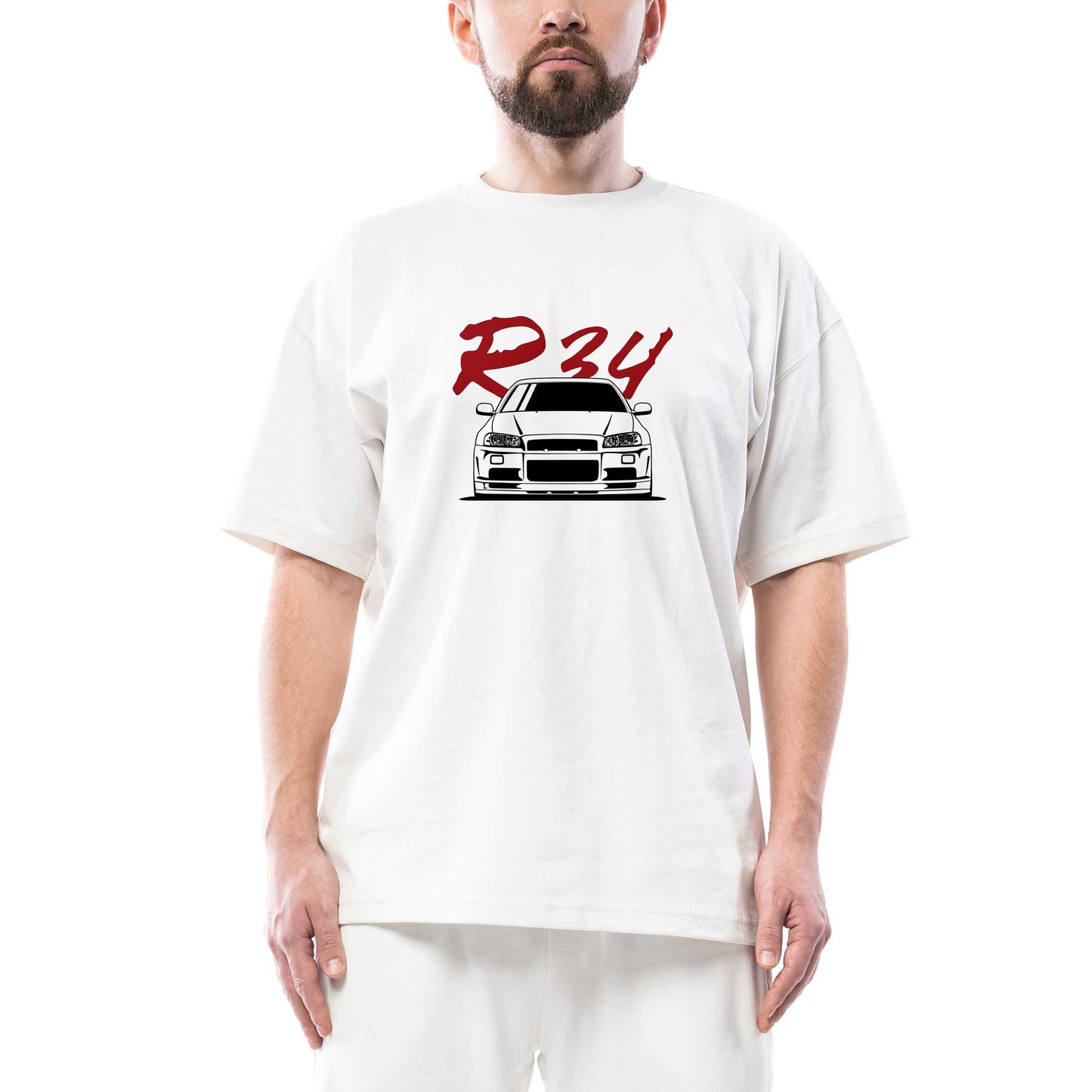 Nissan Skyline R34 Oversize Beyaz Tişört