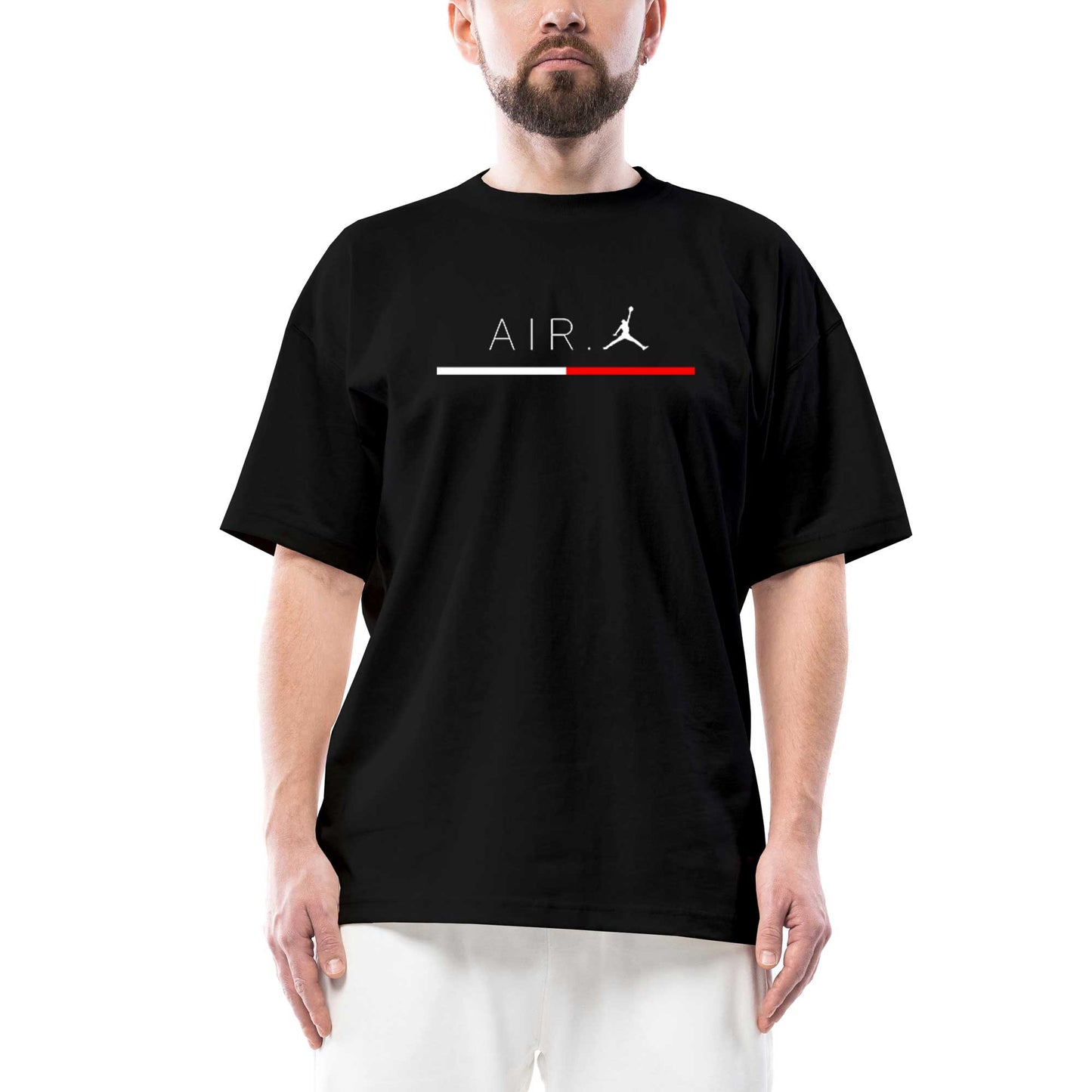 Air Jordan Line Oversize Siyah Tişört