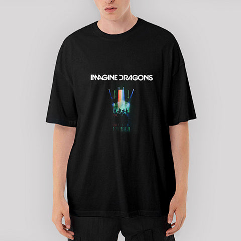 Imagine Dragons Concert Oversize Siyah Tişört