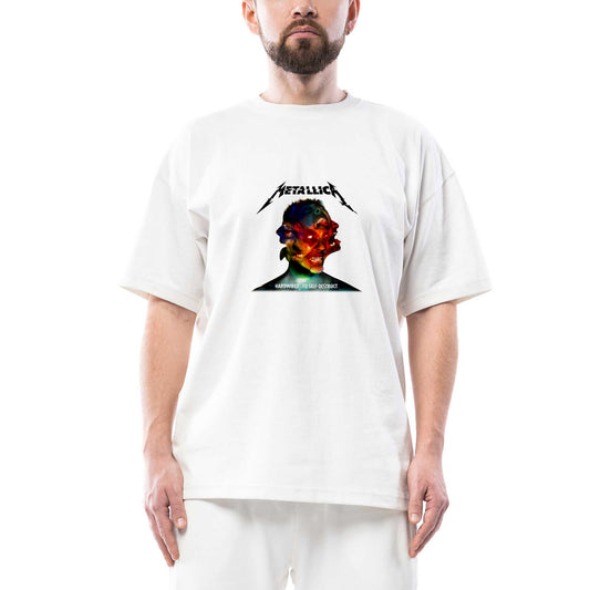 Metallica Hardwired Self Destruct Oversize Beyaz Tişört