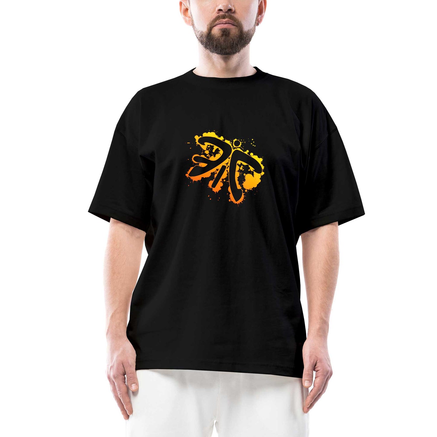 Fnatic Paint Splash Oversize Siyah Tişört