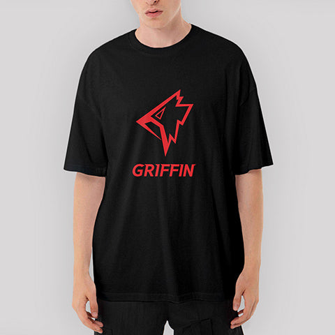 Griffins Esport Oversize Siyah Tişört