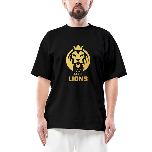 Mad Lions Oversize Siyah Tişört