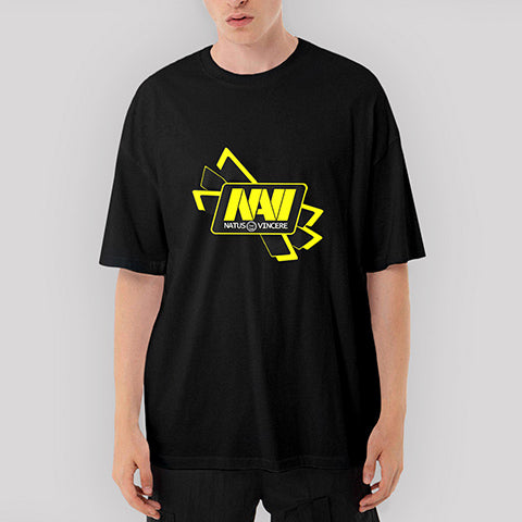 Natus Vincere Cross Line Oversize Siyah Tişört