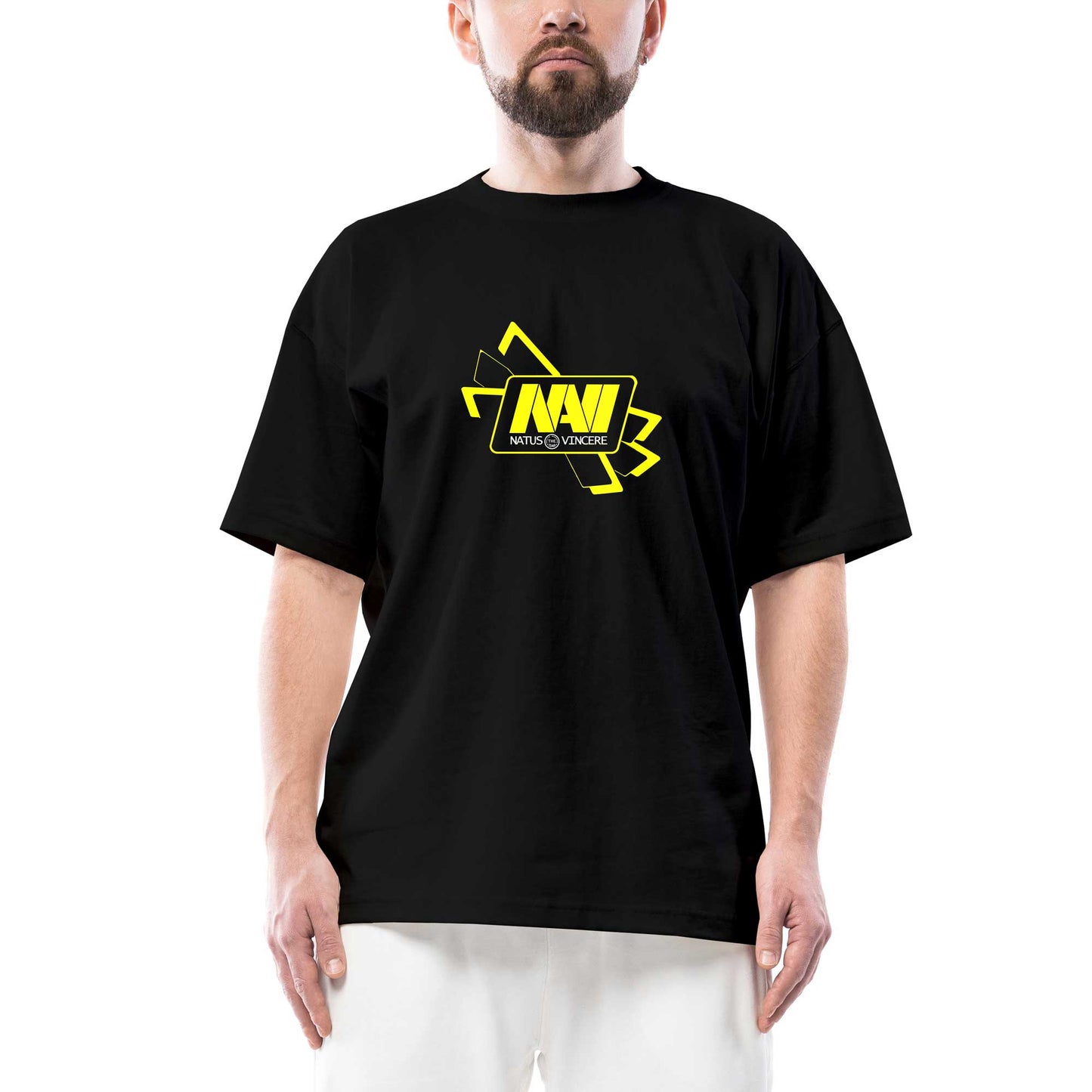 Natus Vincere Cross Line Oversize Siyah Tişört