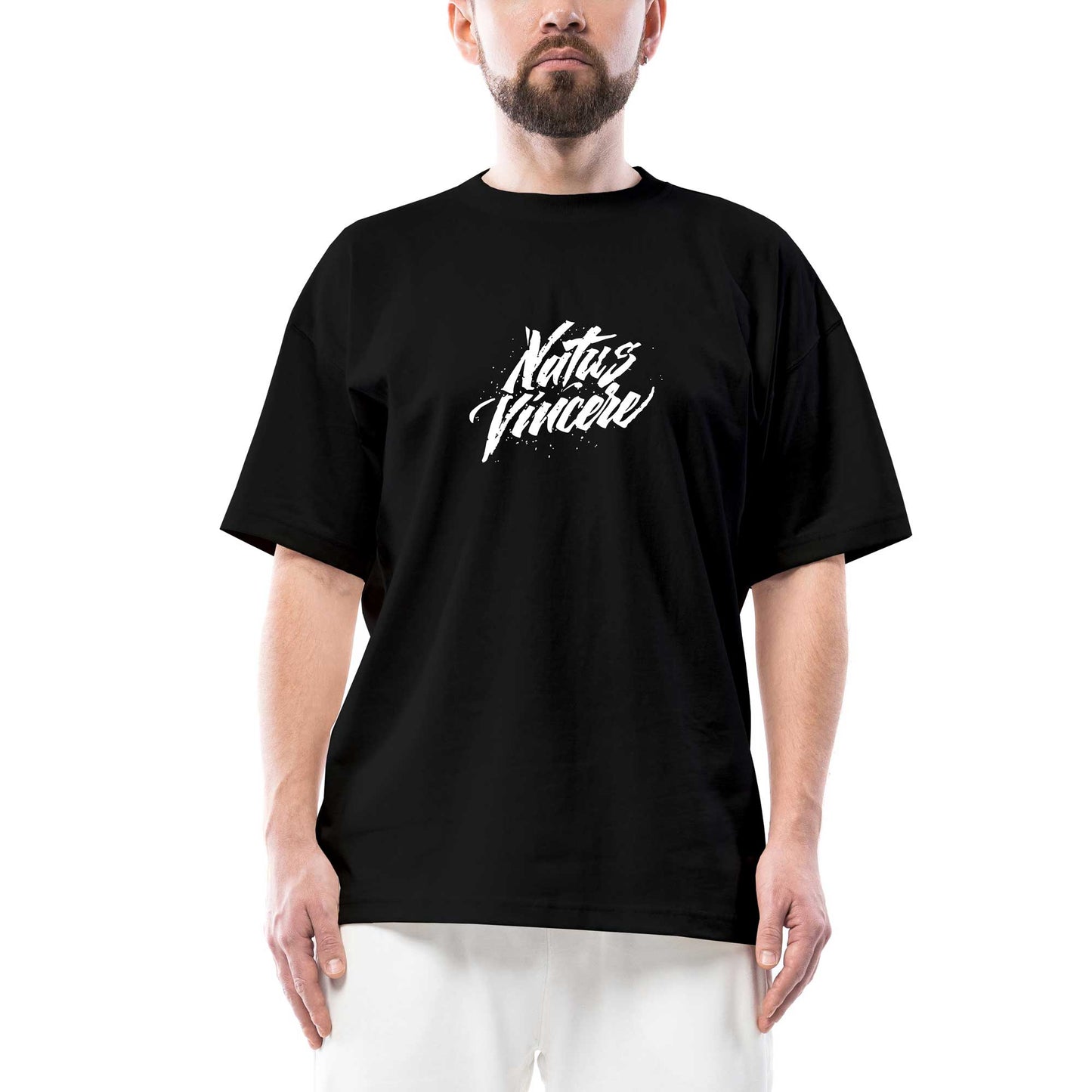 Natus Vincere Hand Writing Oversize Siyah Tişört