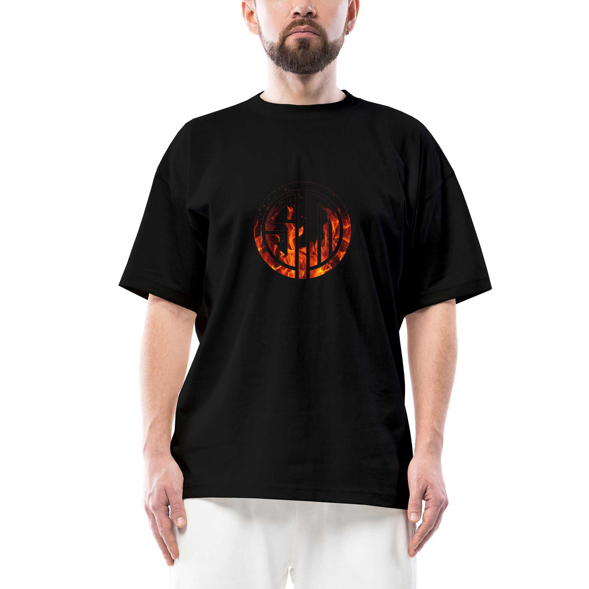 Team Solomid Fire Oversize Siyah Tişört