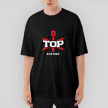 Topsports Gaming Lightning Oversize Siyah Tişört