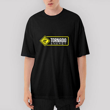 Tornado Energy Side Oversize Siyah Tişört