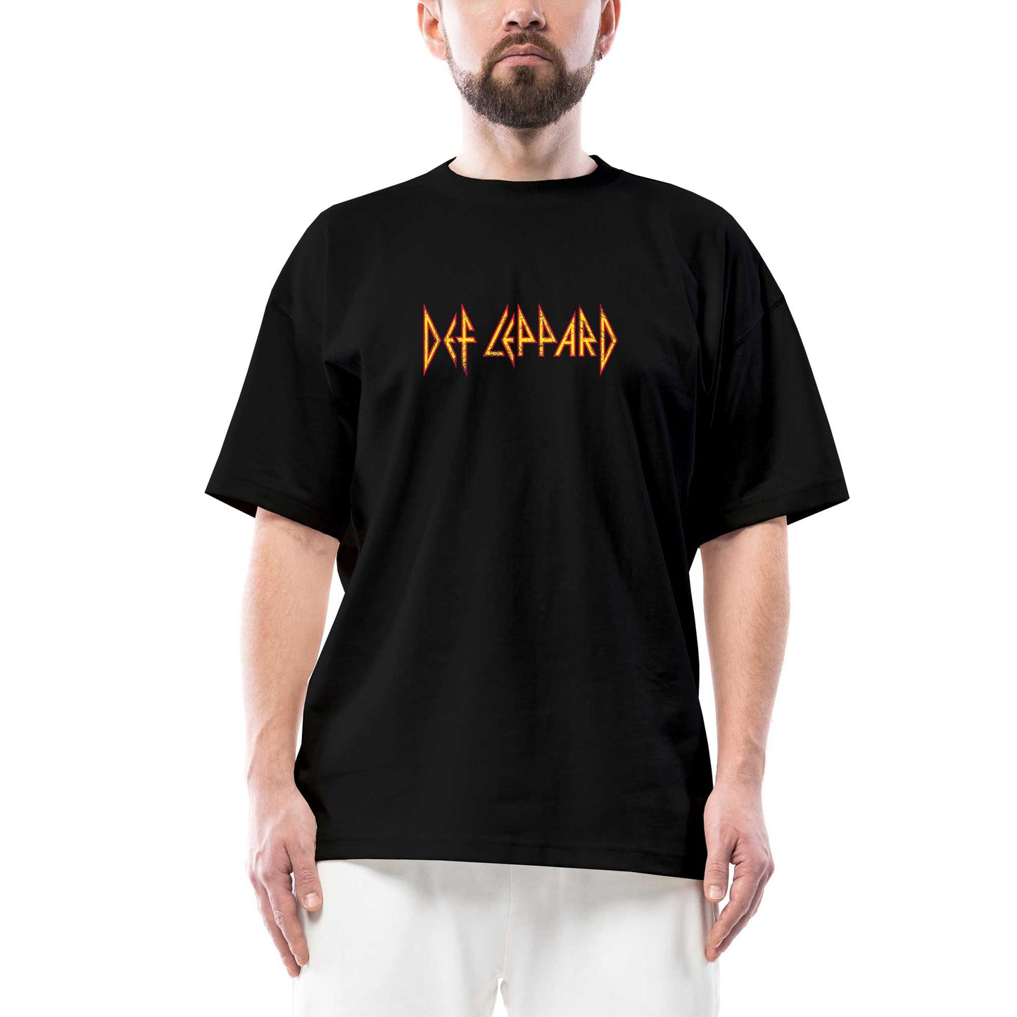 Def Leppard Oversize Siyah Tişört