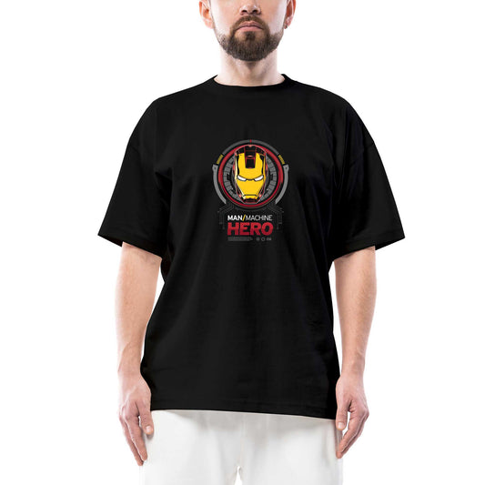 Iron Man The Invincible Oversize Siyah Tişört