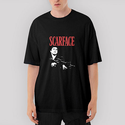 Scarface Oversize Siyah Tişört