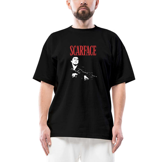 Scarface Oversize Siyah Tişört