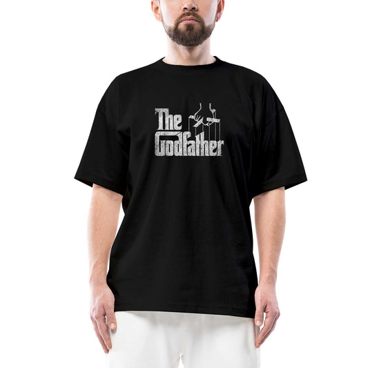 The Godfather Distorted Oversize Siyah Tişört