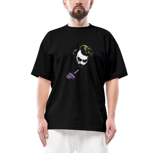 Knife Joker Oversize Siyah Tişört