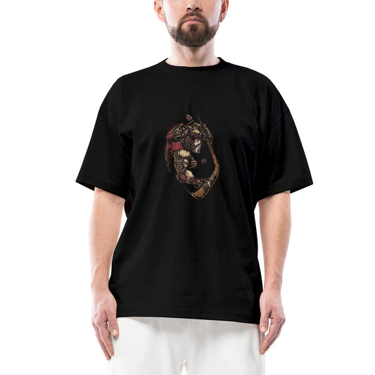 Ninja Turtles Casey Jones Oversize Siyah Tişört