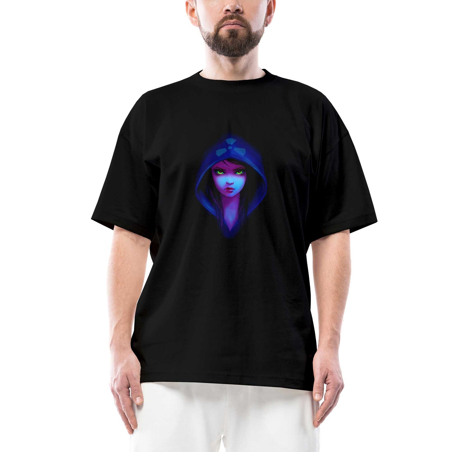 Anime Chemical Girl Oversize Siyah Tişört