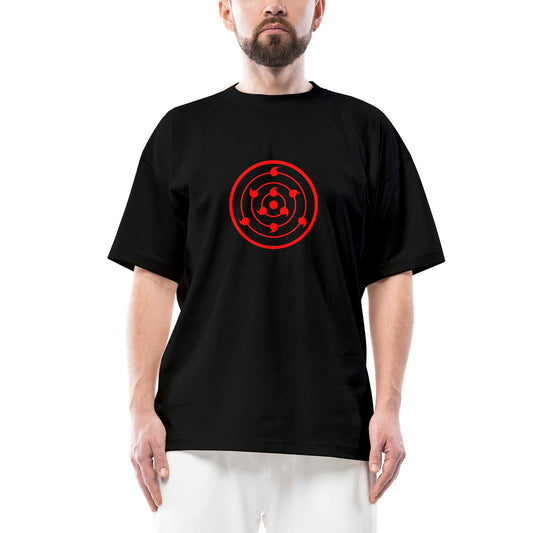 Rinne Sharingan Oversize Siyah Tişört
