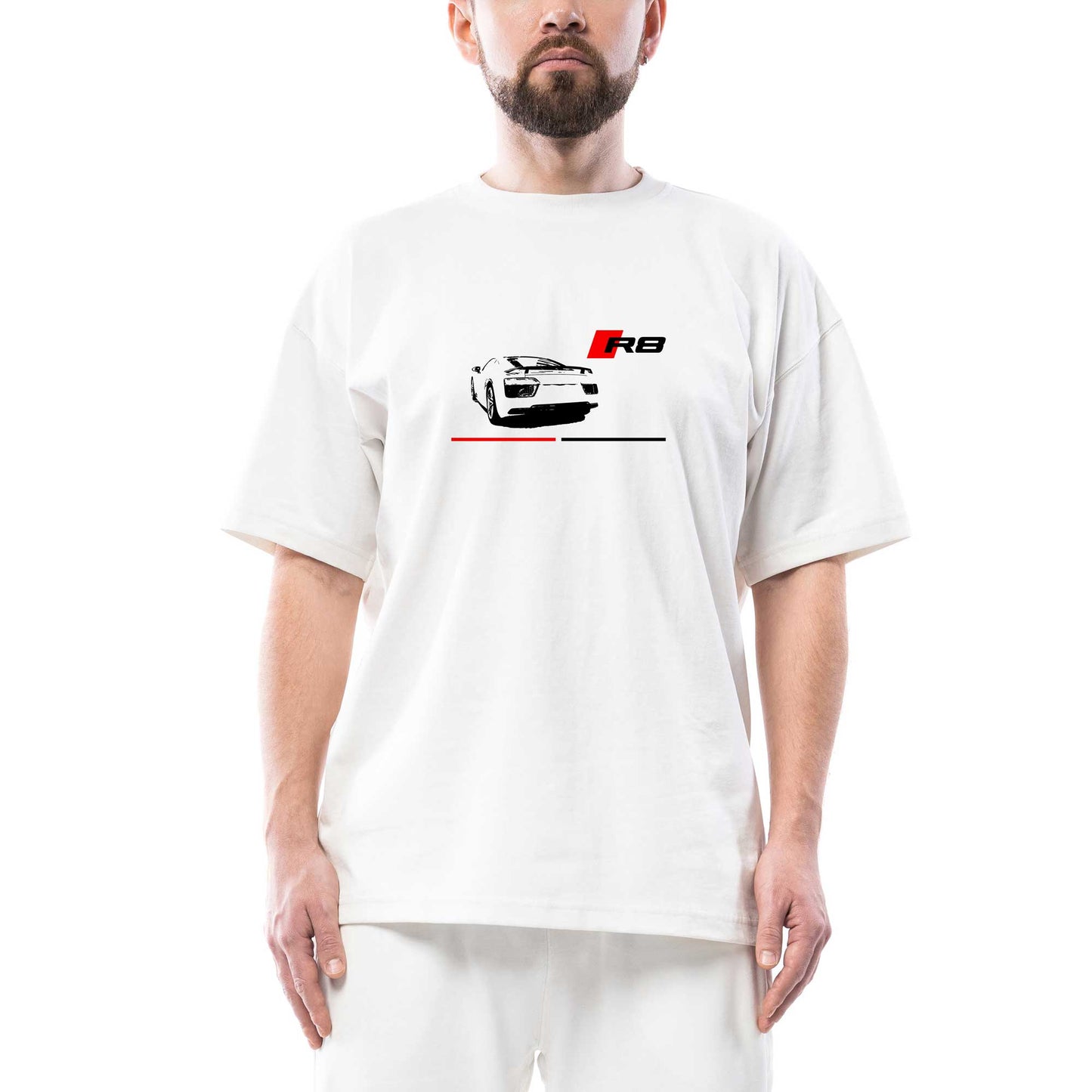 Audi R8 Oversize Beyaz Tişört