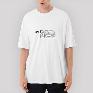 Audi RS2 Mountain's Oversize Beyaz Tişört