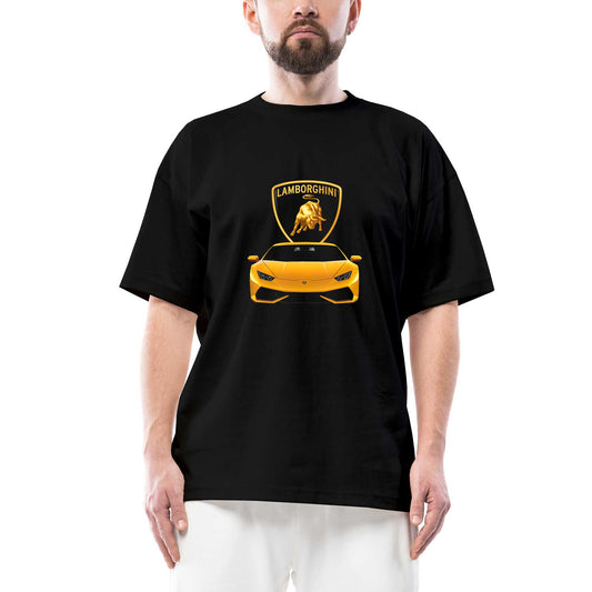 Lamborghini Huracan siyah oversize tişört