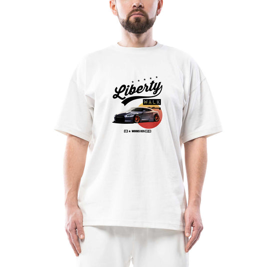 Liberty Walk Nissan Gtr T 35 Oversize Beyaz Tişört