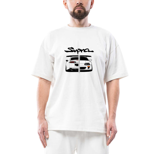 Toyota Supra MK IV Oversize Beyaz Tişört
