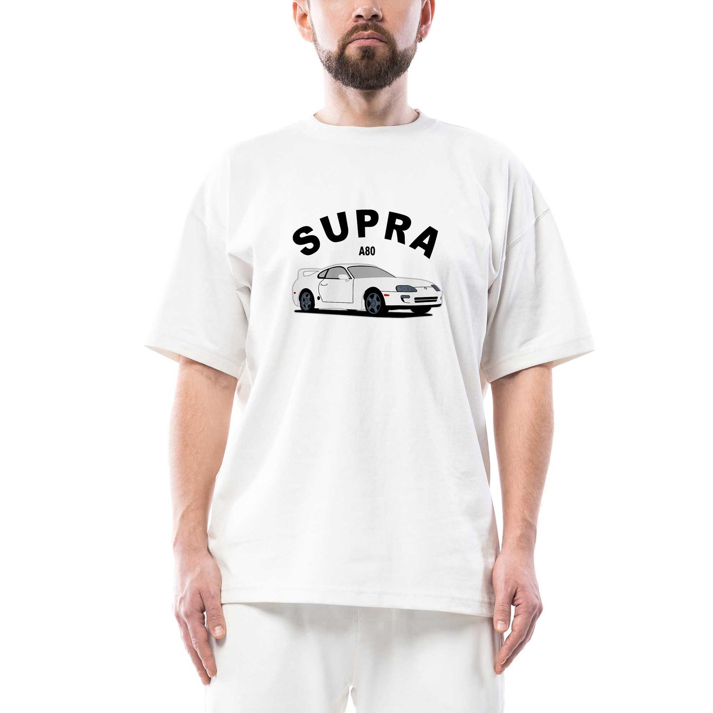 Toyota The Supra A80 Oversize Beyaz Tişört