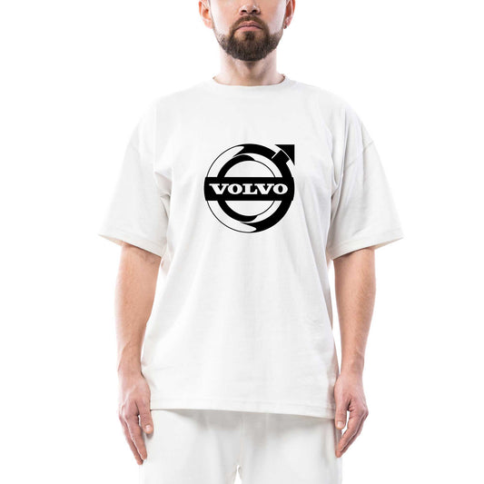 Volvo Emblem Oversize Beyaz Tişört