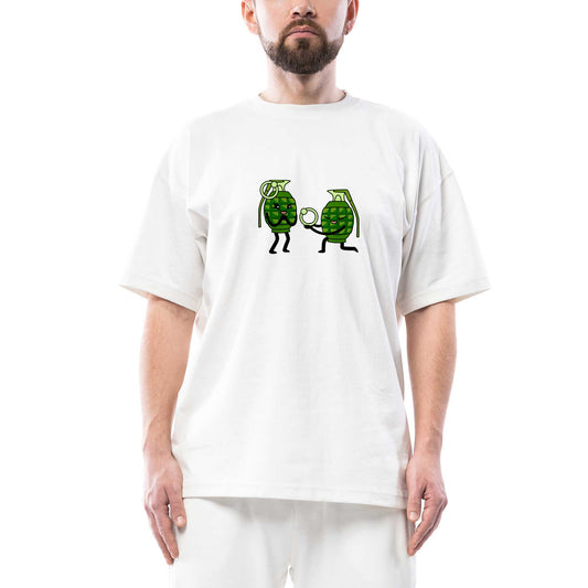 Evlenme Teklifi Bomba Oversize Beyaz Tişört