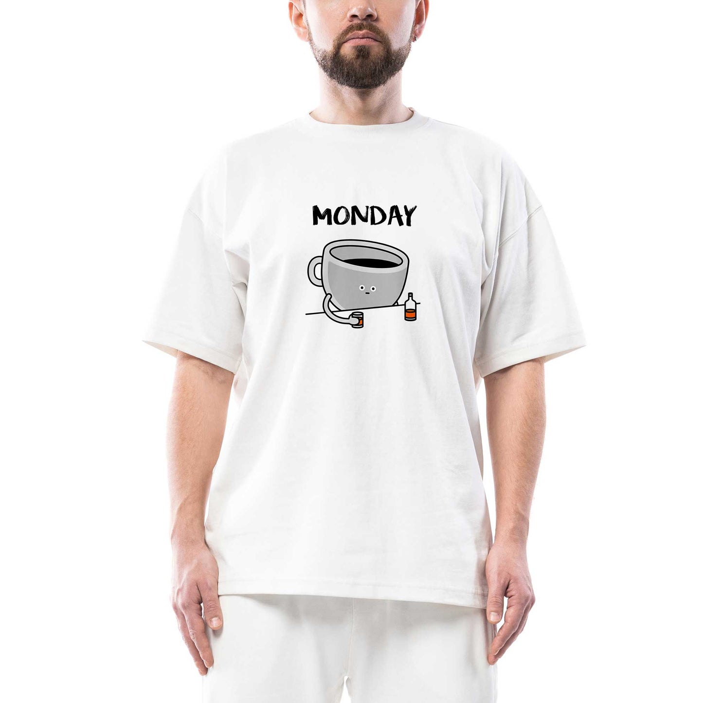 Monday Pazartesi Oversize Beyaz Tişört