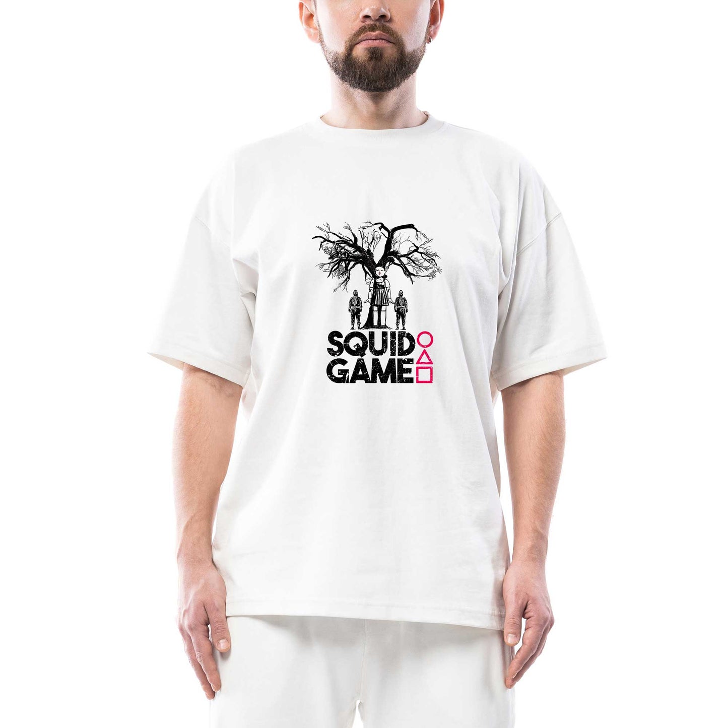 Squid Game Doll Bebek Oversize Beyaz Tişört