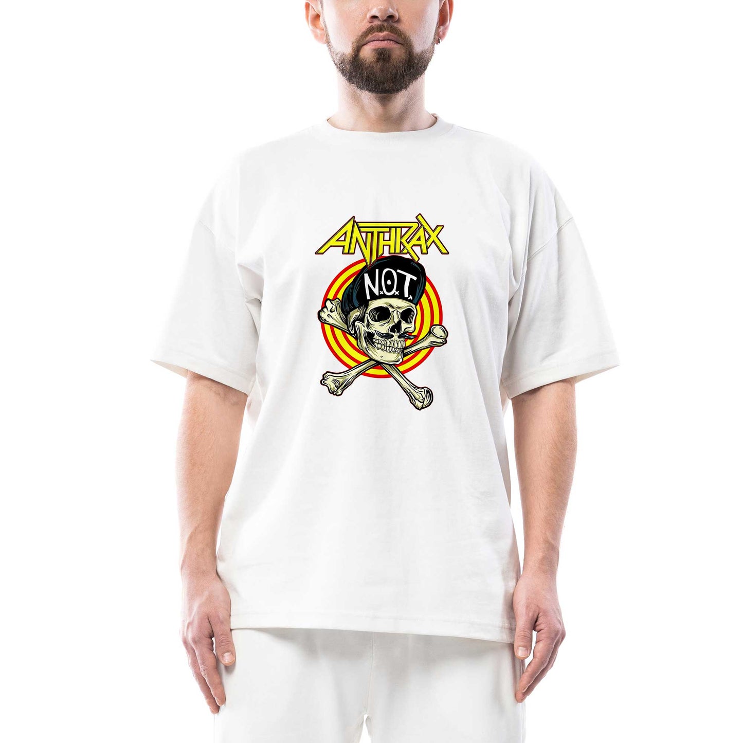 Anthrax Not Oversize Beyaz Tişört