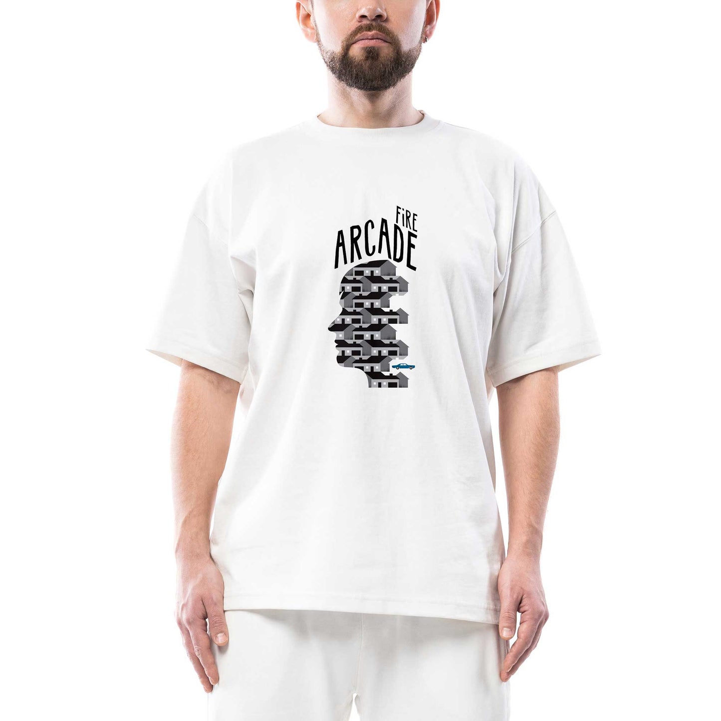 Arcade Fire Music Prize Oversize Beyaz Tişört