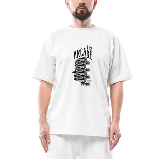 Arcade Fire Music Prize Oversize Beyaz Tişört