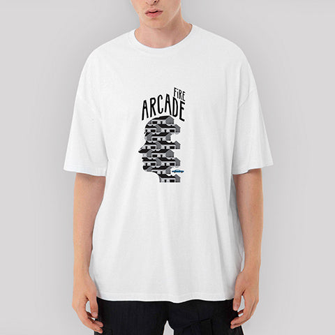 Arcade Fire Music Prize Oversize Beyaz Tişört