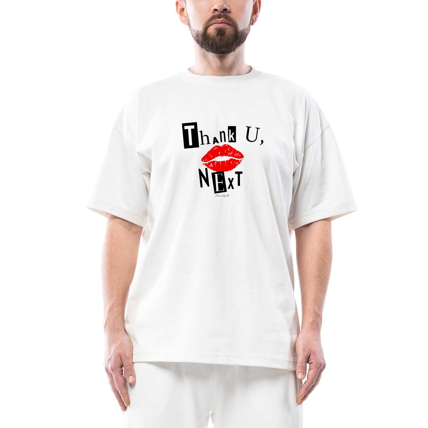 Ariana Grande Thank u Next Oversize Beyaz Tişört