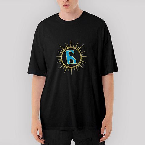 Batushka Logo Oversize Siyah Tişört