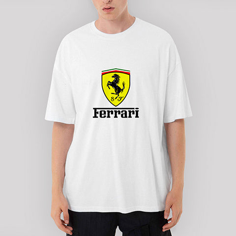 Ferrari Lite Oversize Beyaz Tişört
