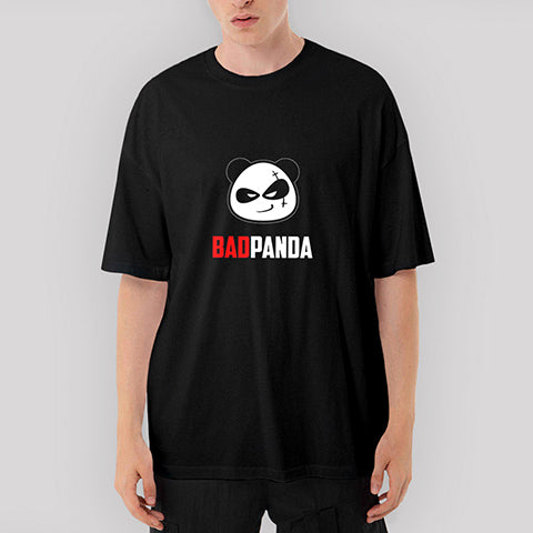 Bad Panda Oversize Siyah Tişört