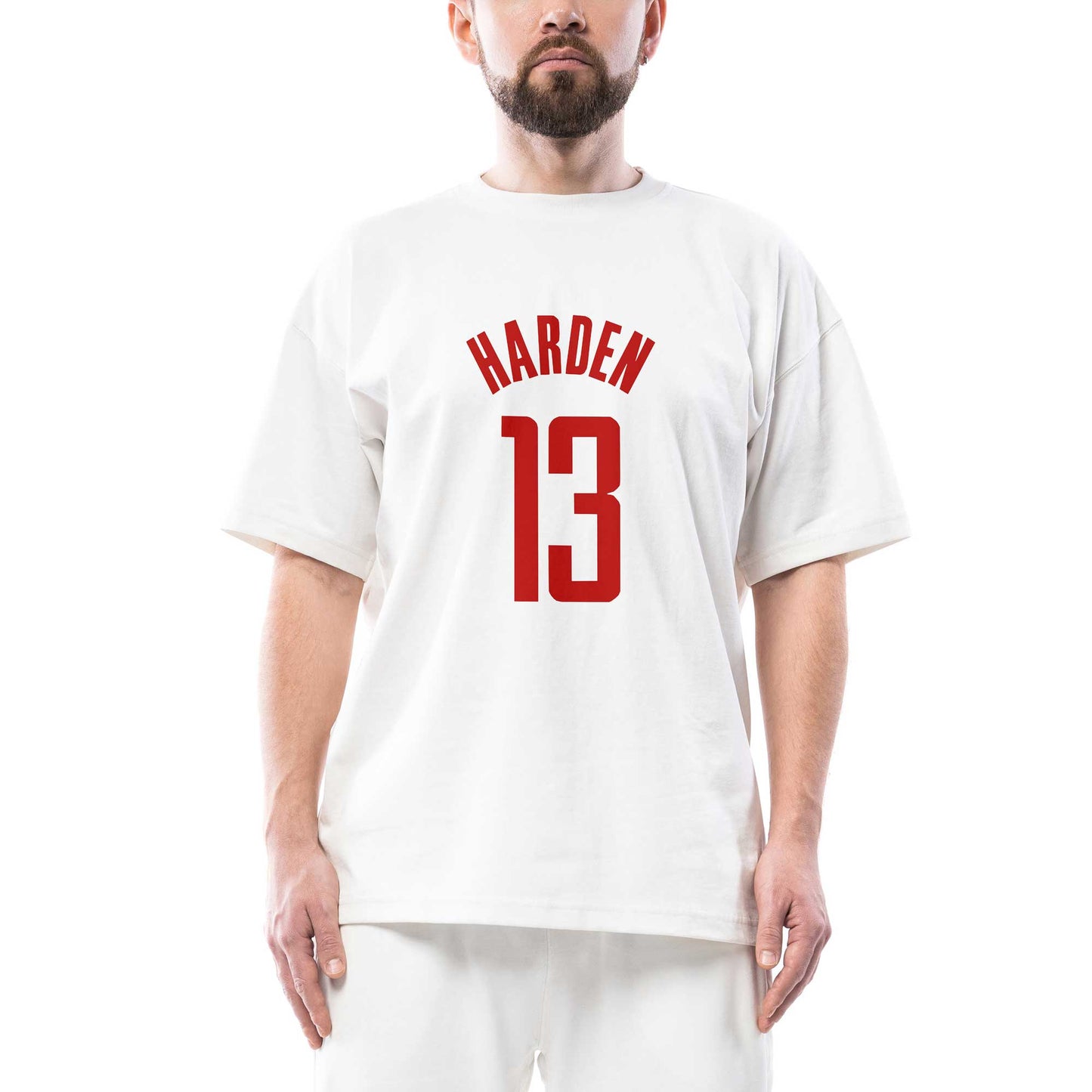James Harden 13 Oversize Beyaz Tişört