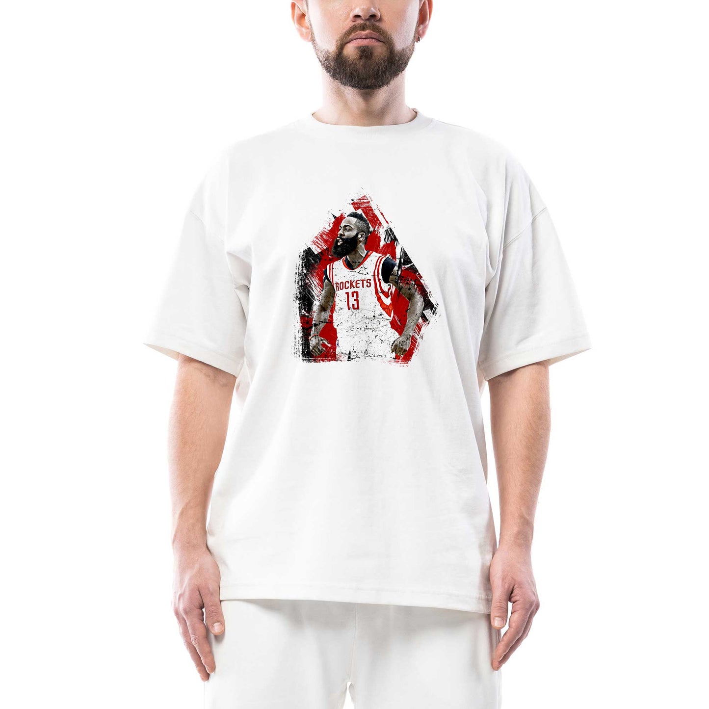 James Harden Splash Oversize Beyaz Tişört