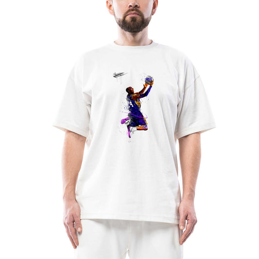 İndirimli Kobe Bryant Slam Dunk Oversize Beyaz Tişört