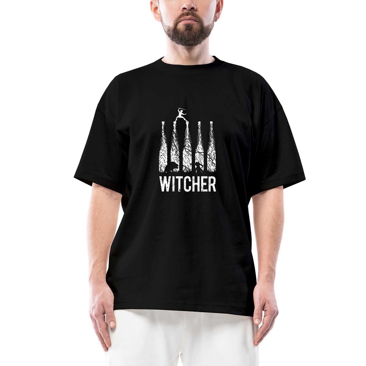 The Witcher 2 Light Oversize Siyah Tişört