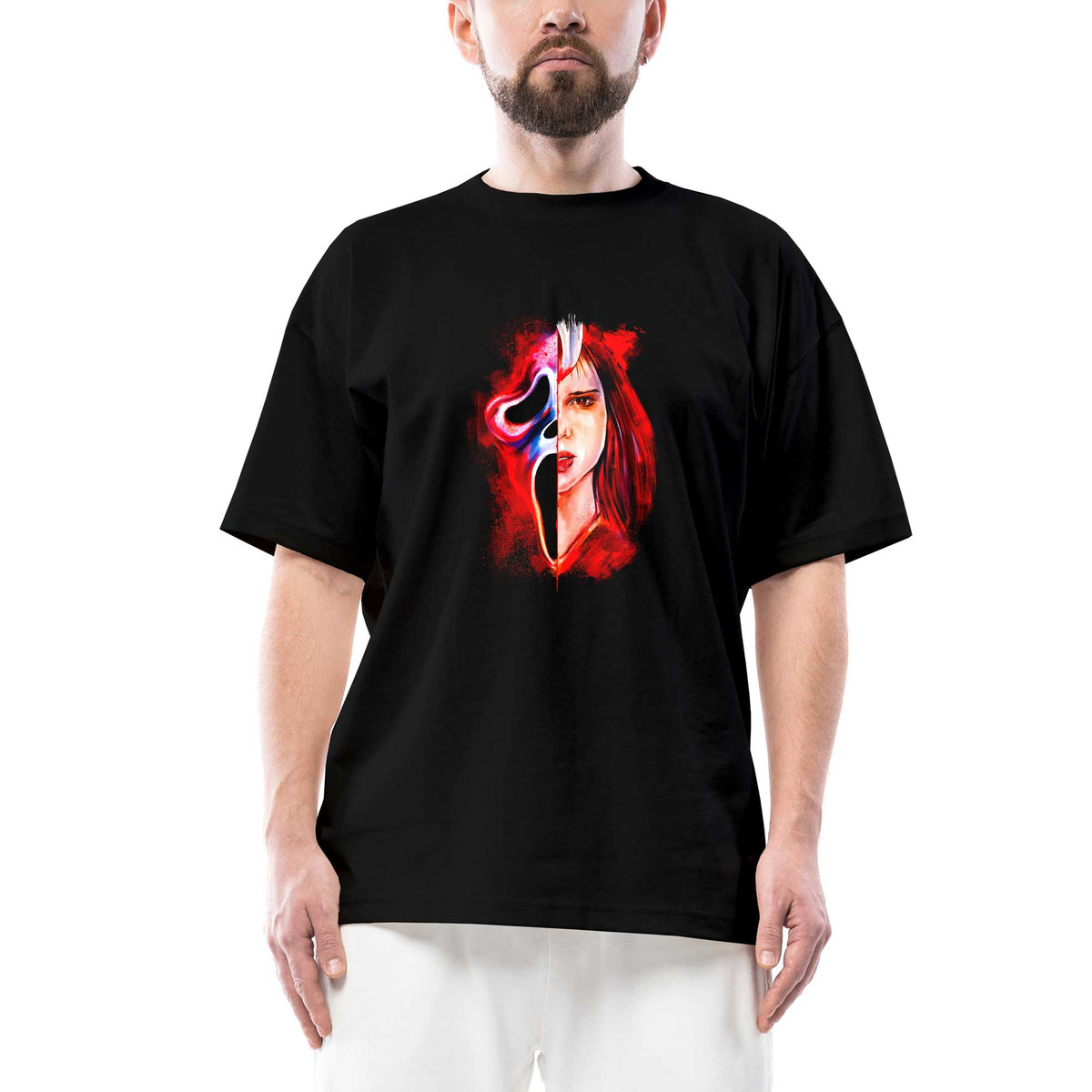 Scream Blood Oversize Siyah Tişört
