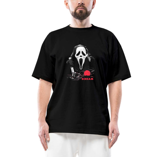 Scream Town Oversize Siyah Tişört