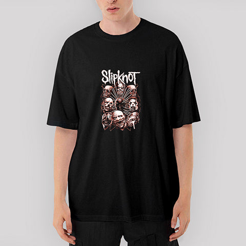 Slipknot Head Oversize Siyah Tişört