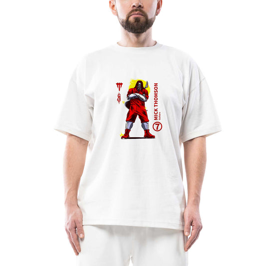 Slipknot Mick Thomson Seven Oversize Beyaz Tişört