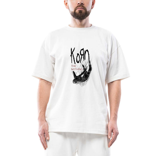 Korn The Nothing Beyaz Oversize Beyaz Tişört